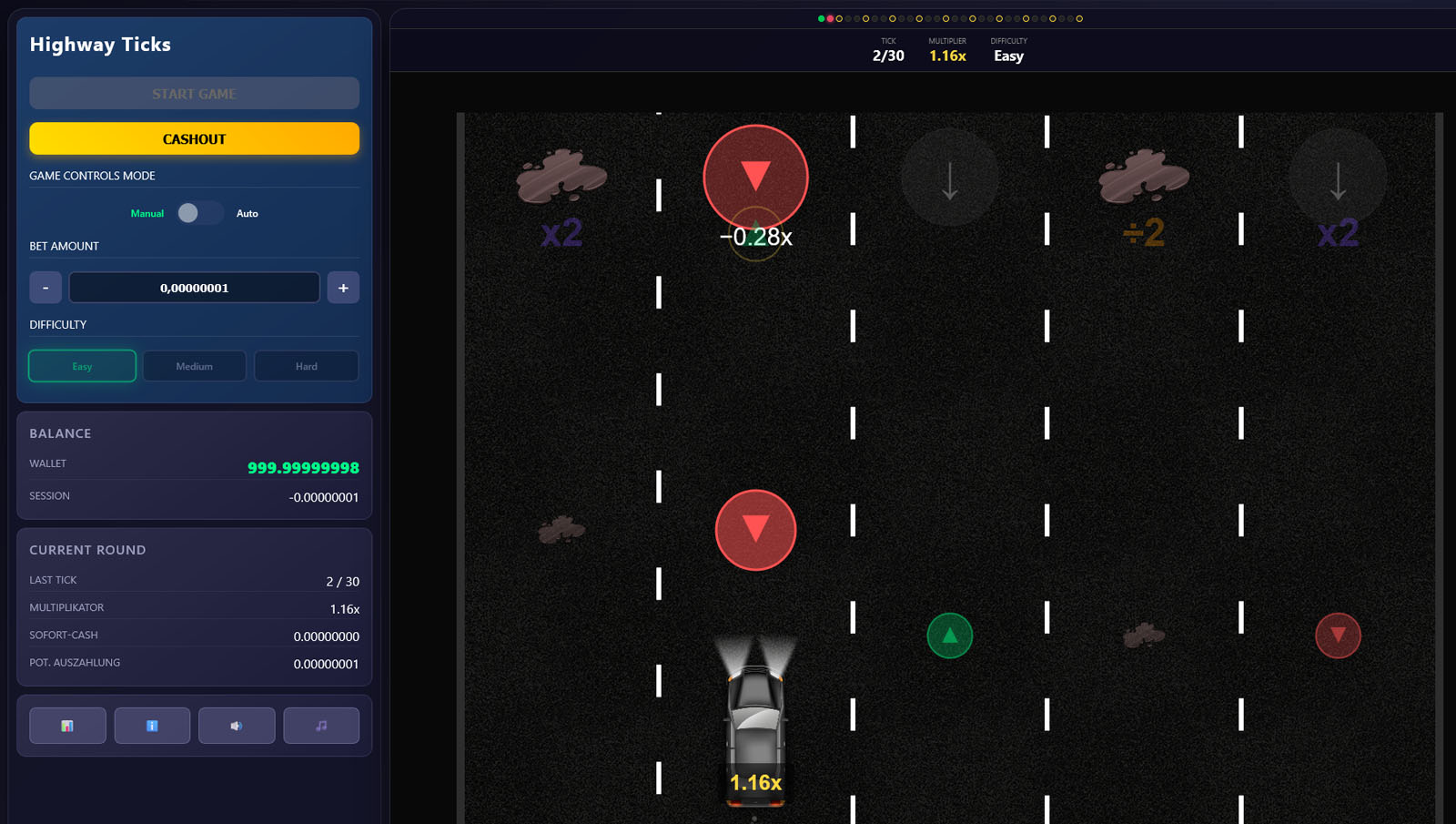 Highway Ticks – Casino Fahrspiel